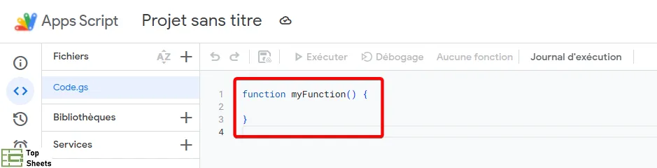 Supprimer le texte déjà saisi dans Apps Script